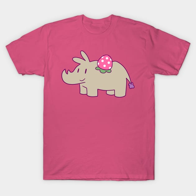 Strawberry Rhino T-Shirt by saradaboru